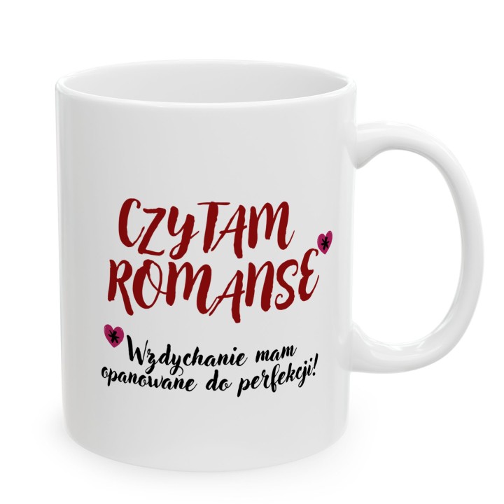 Kubek fanki romansów Czytam romanse wzdychanie prezent dla niej