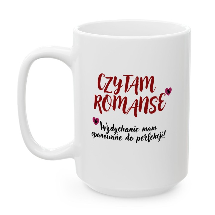 Kubek fanki romansów Czytam romanse wzdychanie prezent dla niej