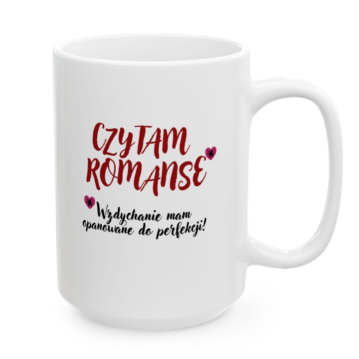Kubek fanki romansów Czytam romanse wzdychanie prezent dla niej