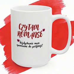 Kubek dla fanki romansów Czytam romanse wzdychanie mam oponowane