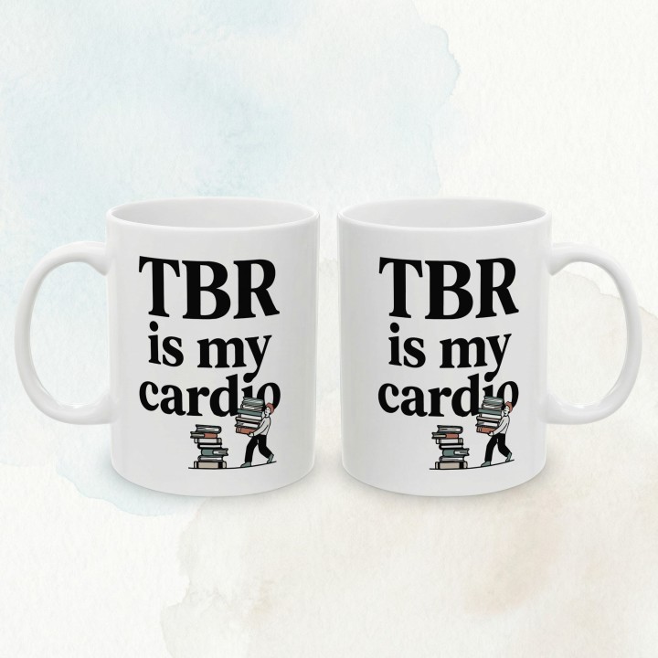Kubek dla mola książkowego TBR is my cardio – Śmieszny prezent dla czytelnika