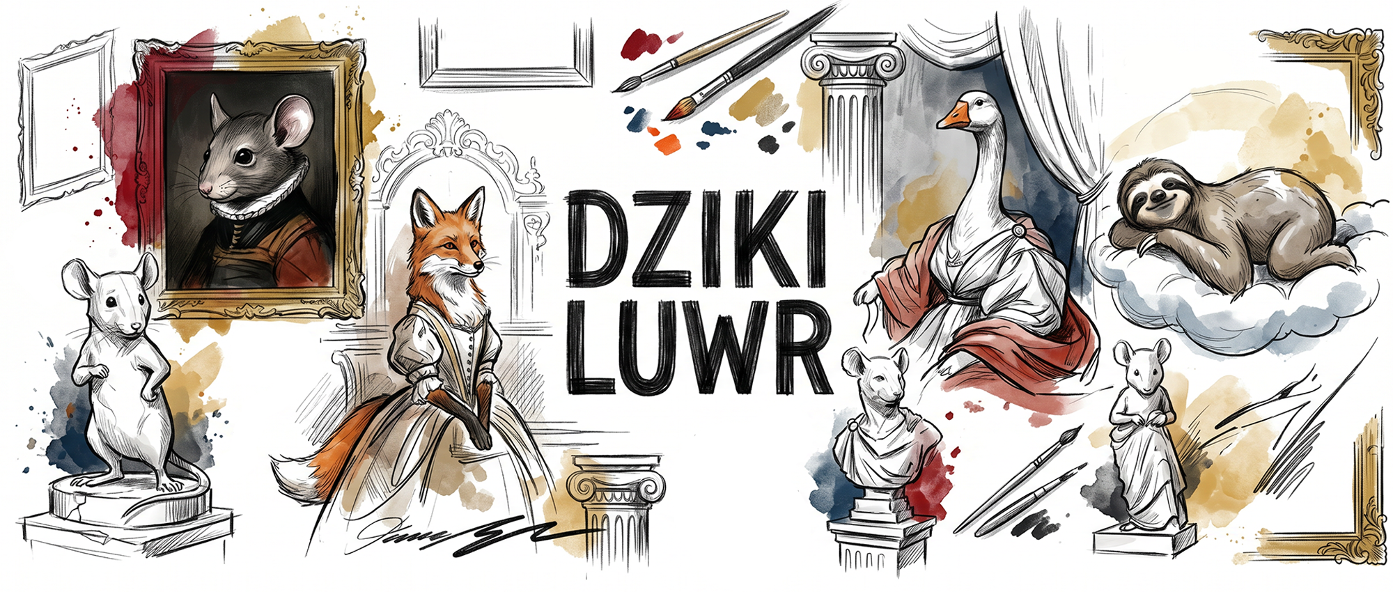 Dziki Luwr - Śmieszne Koszulki ze Sztuką i Zwierzętami | WręczWspaniale